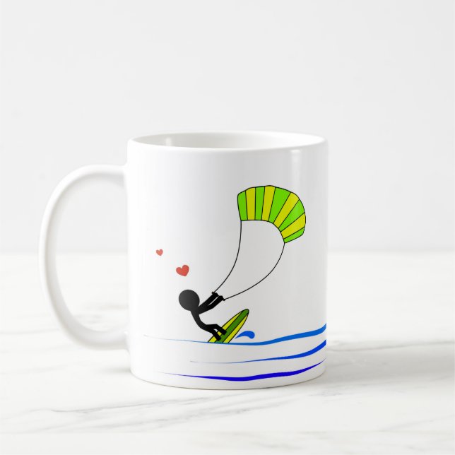 Drachensurfen Kaffeetasse (Links)