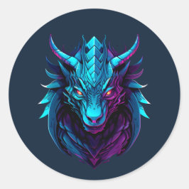 Drachentätowierung Runder Aufkleber