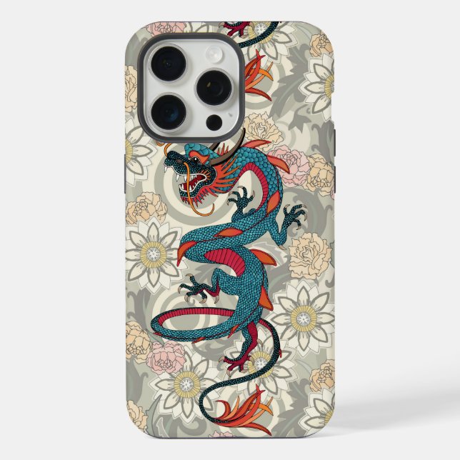 Drachentattoo hell iPhone 15 pro max hülle (Rückseite)