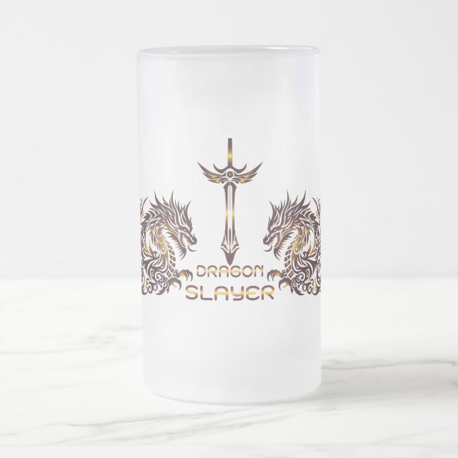 Drachentöter-Bierglas Mattglas Bierglas (Mittel)