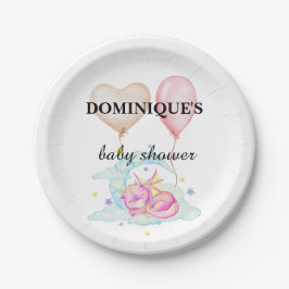 Drachenträume stummen - Babydusche Pappteller