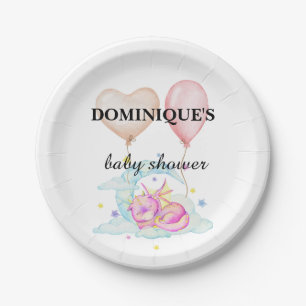 Drachenträume stummen - Babydusche Pappteller