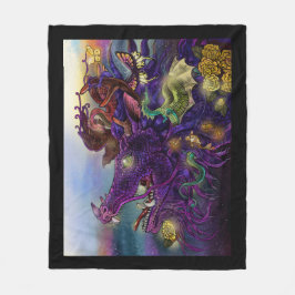 Drachenverzauberung Fleecedecke