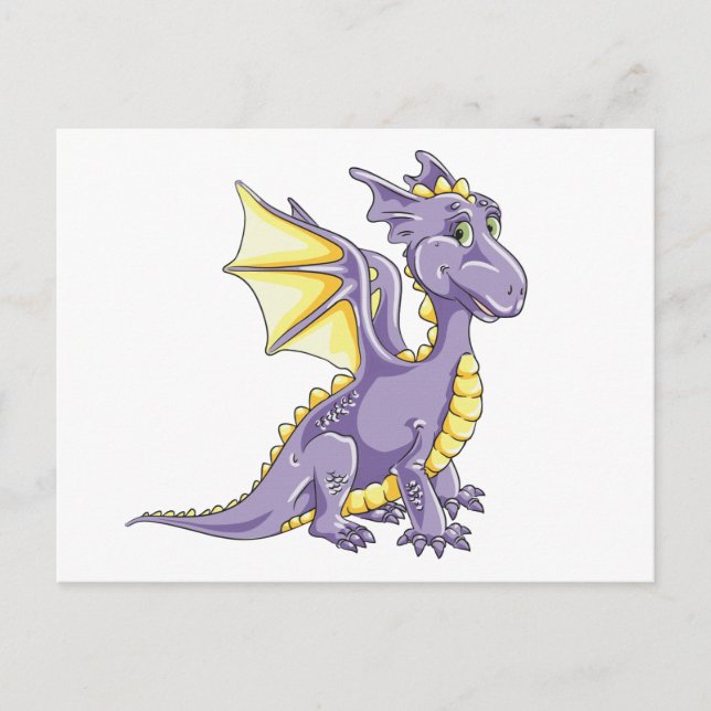 Drachenviolett Postkarte (Vorderseite)