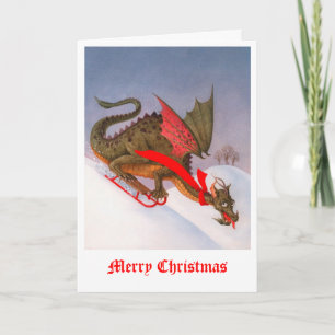 Drachenweihnacht Feiertagskarte