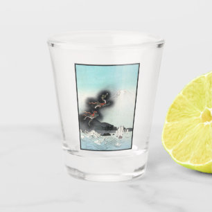 Drachenzorn-Seeschlacht um den Fuji, Japan Schnapsglas