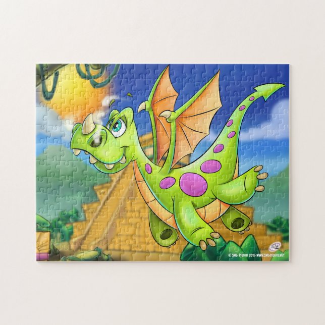 Drachepuzzlespiel (Horizontal)