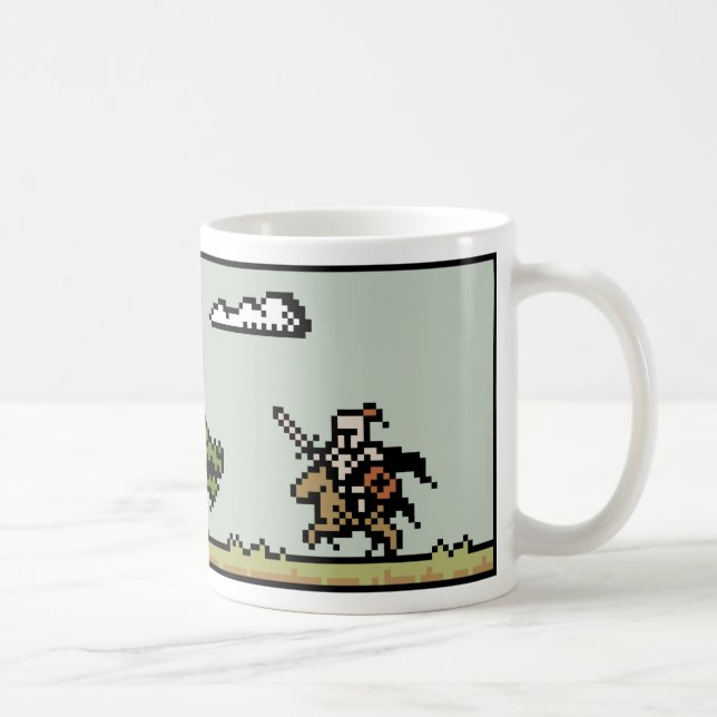 Dracheslayer-8-Bitpixel-Kunst-Tasse Kaffeetasse (Rechts)