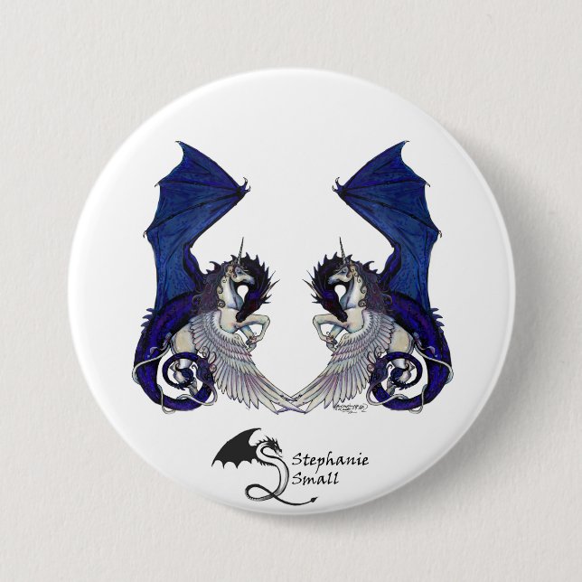 Dracheunicorn-Button Button (Vorderseite)