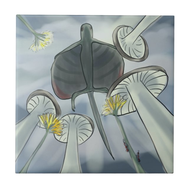 Draco-Fliegen Fliese (Vorderseite)