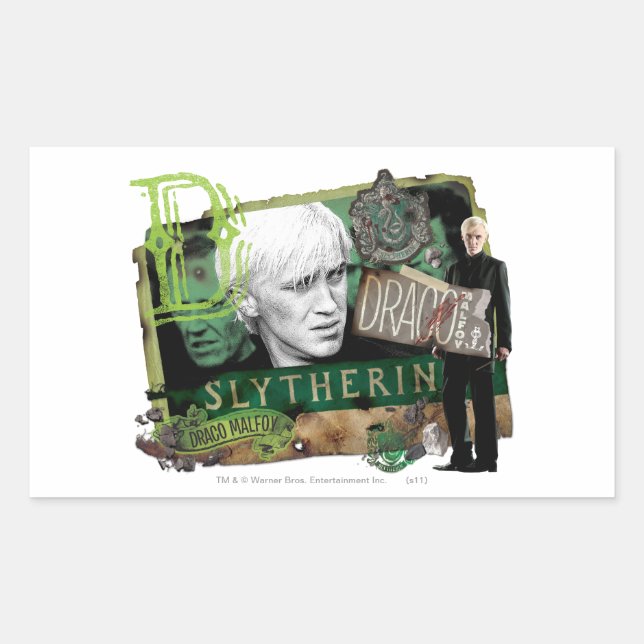 Draco Malfoy Collage 1 Rechteckiger Aufkleber (Vorderseite)