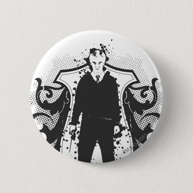 Draco Malfoy Dark Arts Design Button (Vorderseite)