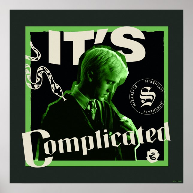 Draco Malfoy - "Es ist kompliziert" Poster (Vorne)