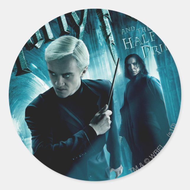 Draco Malfoy und Snape 1 Runder Aufkleber (Vorderseite)