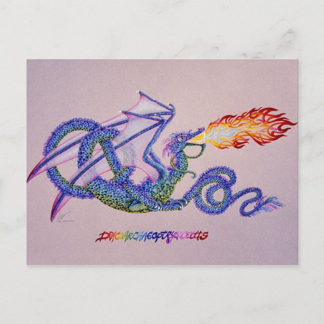 Dracoarchaeoptryxceltis Postkarte (Vorderseite)