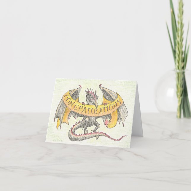 "Draconic Glückwunschs" Anmerkung und Grußkarten Karte (Vorderseite)
