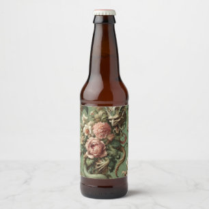 Drac's Finery - Gothic Dragon Floral Pillow Bierflaschenetikett