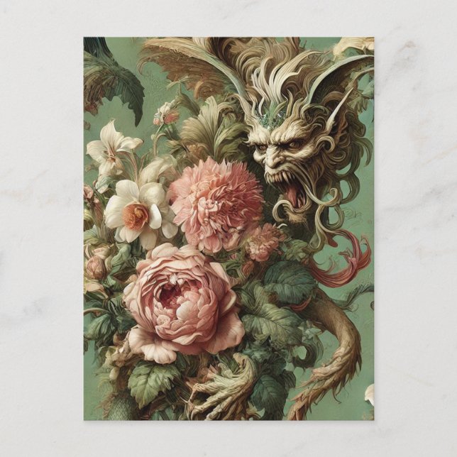 Drac's Finery - Gothic Viktorianisch Feiertagspostkarte (Vorderseite)