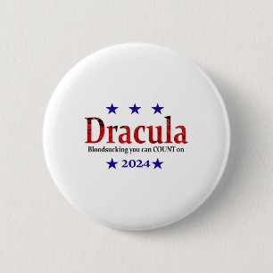 Dracula 2024 Wahl Zeichen - Sonnenlicht Halloween Button