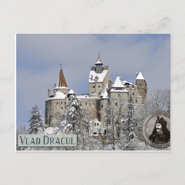Dracula-Burg, Winter Postkarte (Vorderseite)