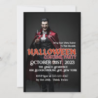 Dracula Cocktail Halloween Party Invitation