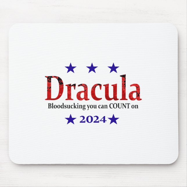 Dracula Election Sign - Funny Halloween und Spaß Mousepad (Vorne)