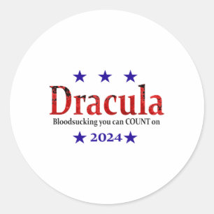 Dracula Election Sign - Funny Halloween und Spaß Runder Aufkleber