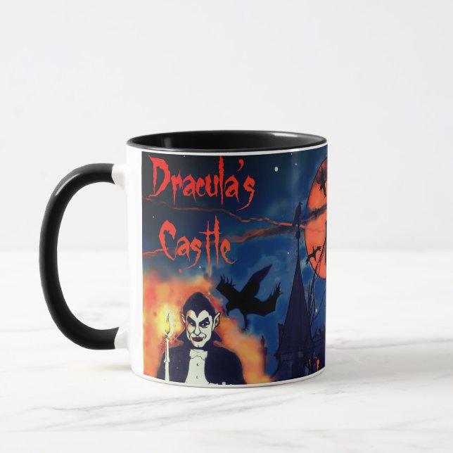 Dracula et tasse de Halloween de château (Gauche)
