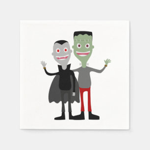 Dracula & Frankenstein Serviette