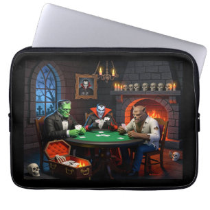 DRACULA & FRANKENSTEIN'S HALLOWEEN MONSTER POKER LAPTOPSCHUTZHÜLLE