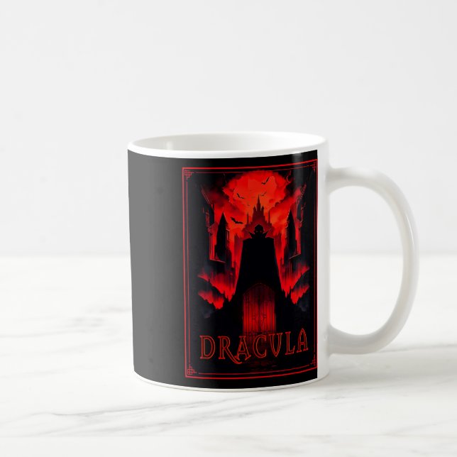 Dracula Gotischer Horror Vampire Art-halloween Vam Kaffeetasse (Rechts)