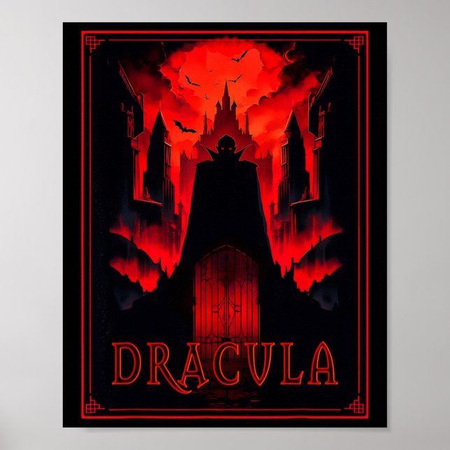Dracula Gotischer Horror Vampire Art-halloween Vam Poster (Vorne)