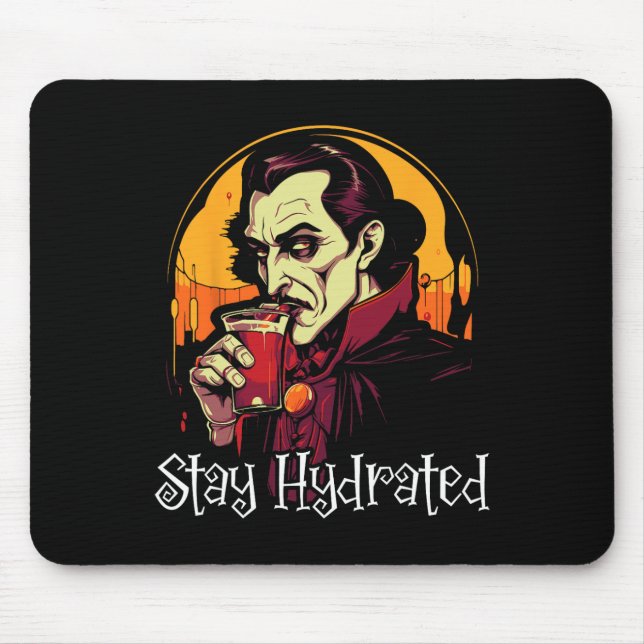 Dracula Halloween Beängstigend Trick oder Treat Sp Mousepad (Vorne)