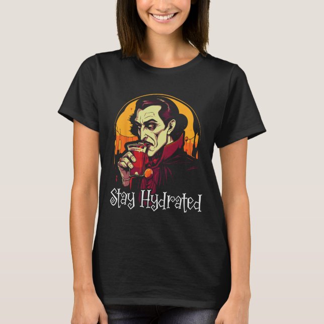 Dracula Halloween Beängstigend Trick oder Treat Sp T-Shirt (Vorderseite)
