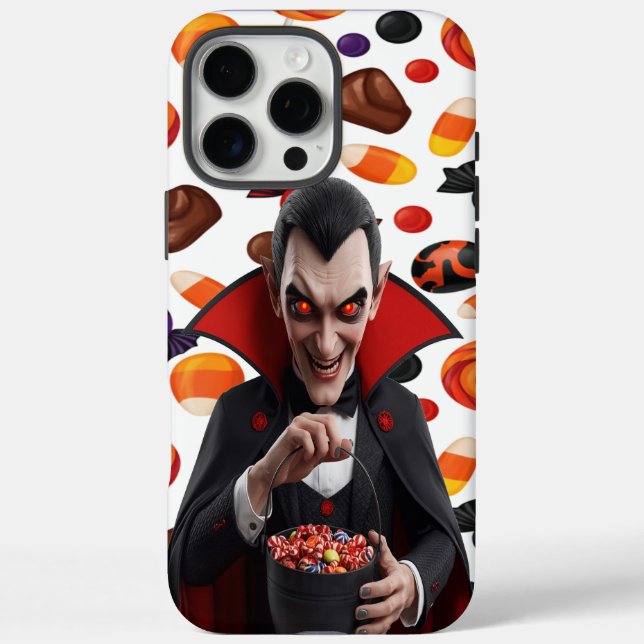 Dracula Halloween Candy iPhone 16 Pro Max Hülle (Rückseite)