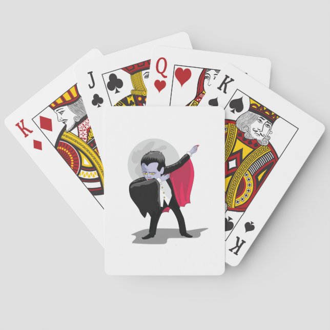 Dracula-Klecks Halloween lustig Spielkarten (Rückseite)