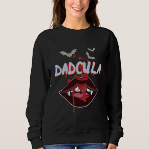 Dracula Mouth and Bat zu Halloween Horror Sweatshirt