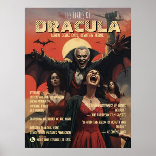 Dracula Poster Gotischer Vampir Dunkle Horror Kuns