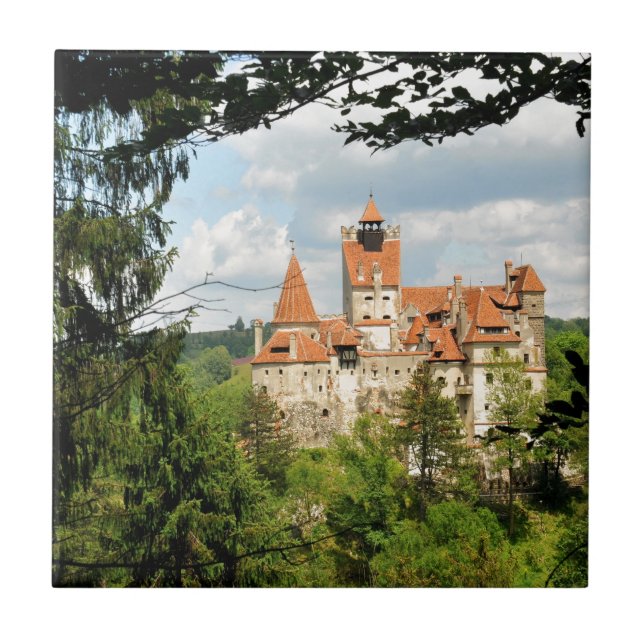 Dracula-Schloss in Siebenbürgen, Rumänien Fliese (Vorderseite)