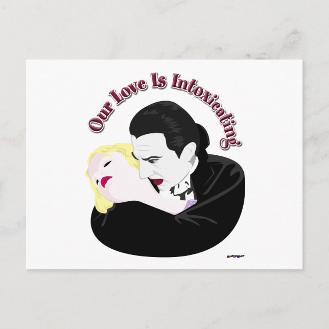 Dracula, unsere Liebe berauscht Postkarte (Vorderseite)
