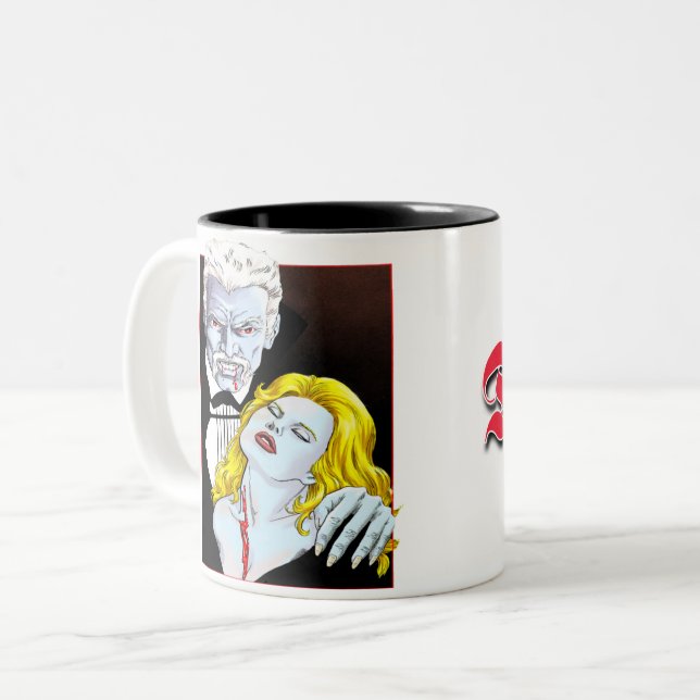 Dracula V1 Design Kaffeemaschine Tasse (Vorderseite Links)