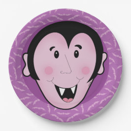 Dracula Vampire Bat Halloween Lila Fledermäuse Pappteller