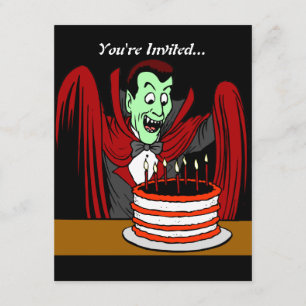 Dracula Vampire Halloween Einladung