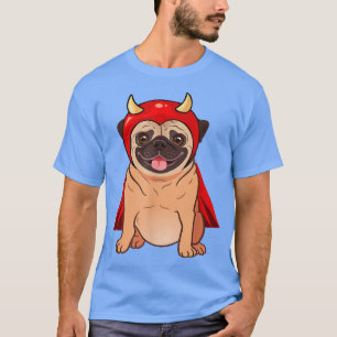 Dracula Vampire Mops Niedlich Hund Halloween Kostü T-Shirt