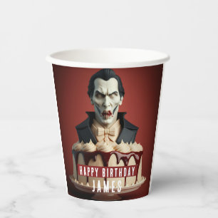 Dracula Vampire thematisch Creme Cake - Geburtstag Pappbecher