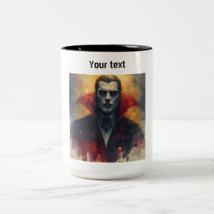 Dracula Vampire Zwei-Tone-Kaffee-Tasse. Zweifarbige Tasse