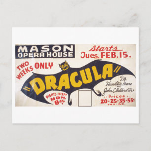 Dracula von Hamilton Deane - 1938 Postkarte