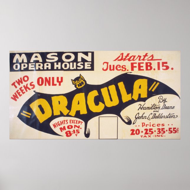 Dracula von Hamilton Deane Poster (Vorne)