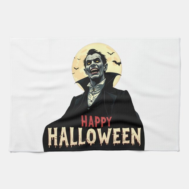 Dracula wünscht Ihnen eine wunderschöne Nacht Geschirrtuch (Horizontal)