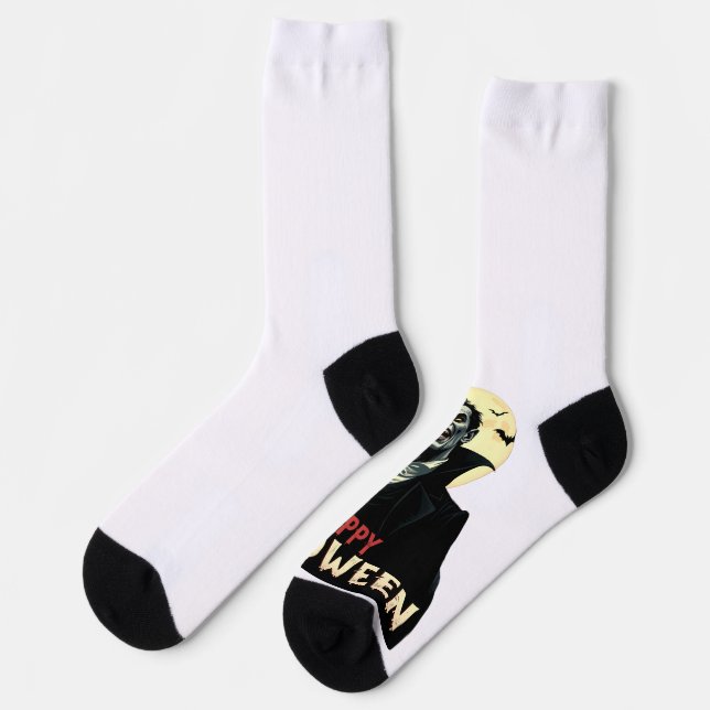 Dracula wünscht Ihnen eine wunderschöne Nacht Socken (Linkes Detail)